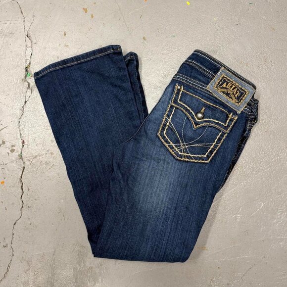 Ariat Low Rise Boot Cut Women’s Ruby Blue Flared Jeans 30 x 29 - Picture 3 of 7